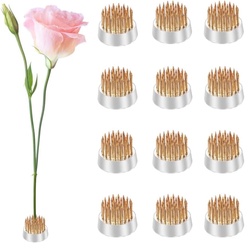 Round Flower Frog Holder: 12 Pieces 0.9 in Mini Flower Pin Holder Tools for Displaying Flowers