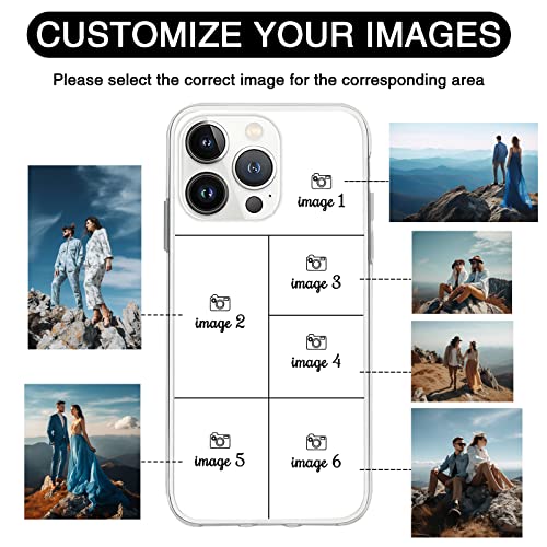Shoisowo Personalized Photo Phone Case, Custom Picture Design Your Own Collage Phone Cover For Family Friends Couple Gift Compatible With Iphone 14 13 12 11 Pro Max Mini Xr Xs X(6 Photos) #TOP1