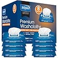 Inspire Adult Wet Wipes, Wash Cloths, Incontinence & Cleansing for Elderly Extra Large, 8"x12" (Pack of 8)