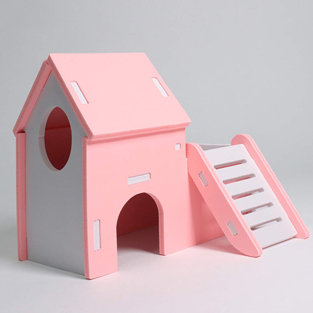 ハムスター ネズミ 小動物用二階建て飼育ケージセット ハウス家巣箱三