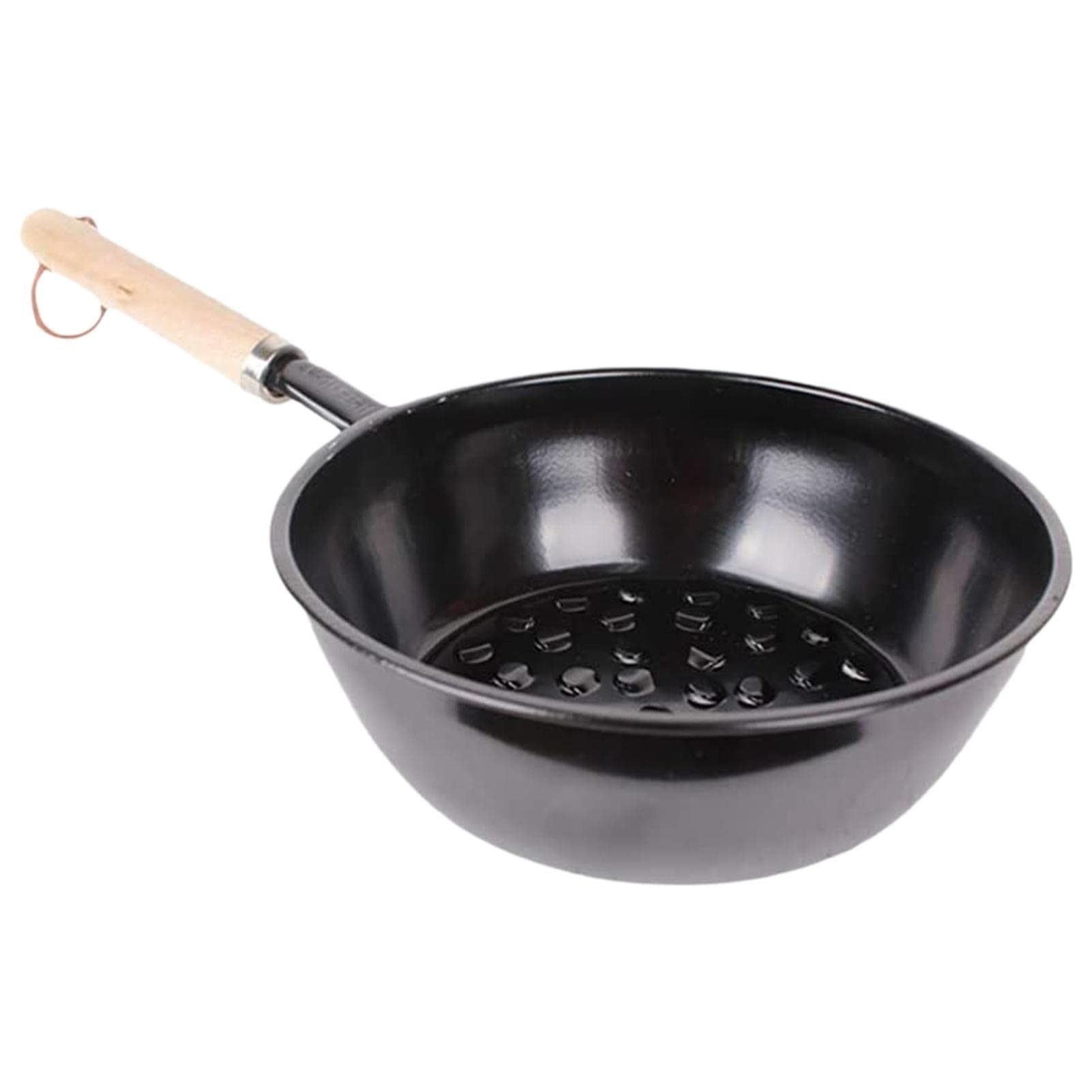 Charcoal Fire Starter Pot | Fine Iron Charcoal Fire Starter With Wooden Handle, Charcoal Burner Coal Burner Charcoal Burning Pot, Burning Tool For Outdoor Camping BBQ