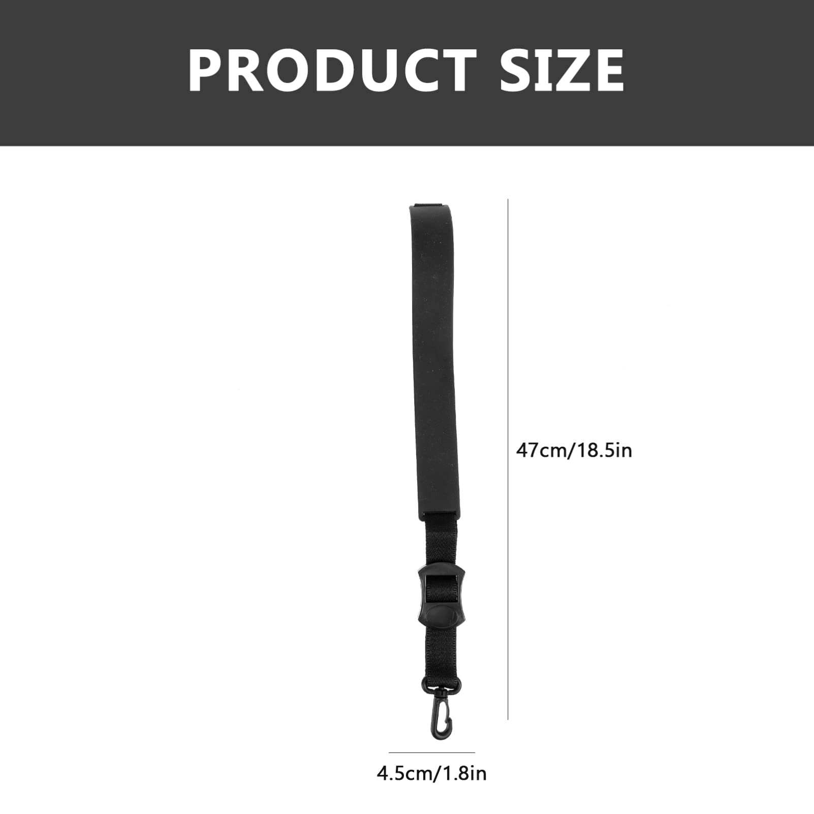 BESPORTBLE Saxophone Bent Neck Alto Soft Sax Accessory Neck Strap Adjustable Durable Silicone