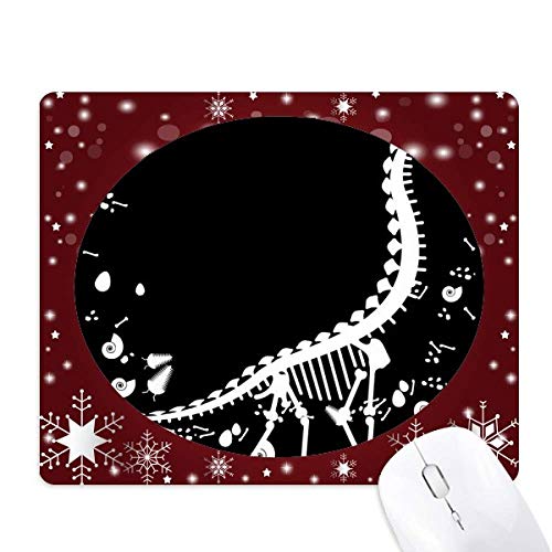 Tapis de souris dinosaures et végétation polaire pour un bureau d'hiver chaleureux