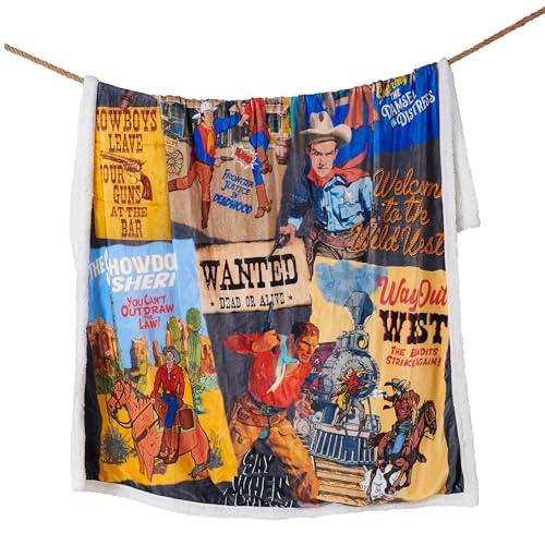 Image of Paseo Road Indigo Hill by HiEnd Accents Bandits and Heroes 54x68 Blanket