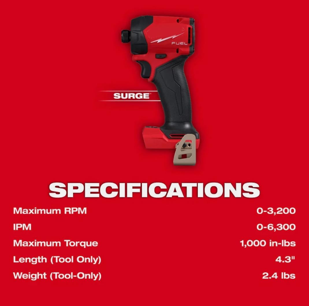 Fit for Milwaukee 2761-20 M18 FUEL 18V SURGE 1/4" Hex Hydraulic Driver - Bare Tool