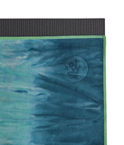 Manduka eQua Non Slip Sweat Absorbent Microfiber Yoga Towel, 72 in, Maldive
