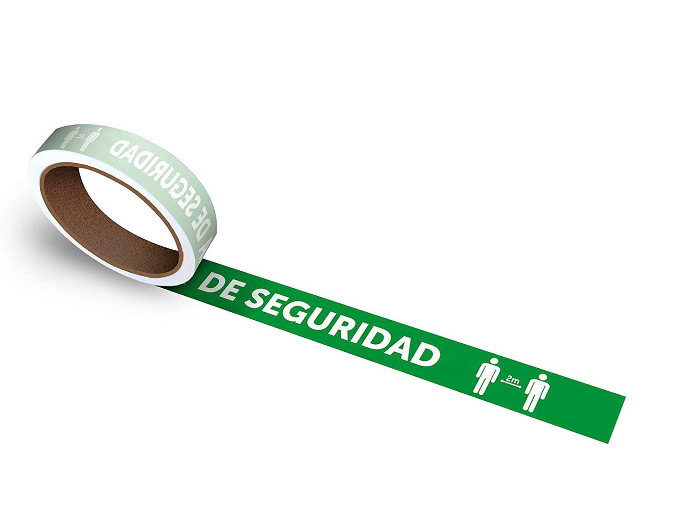 Oedim Rollo de 50 uds. De vinilos Adhesivos para Suelo | Adhesivo para Exteriores | 100x5cm con el Texto: Mantenga LA Distancia DE Seguridad