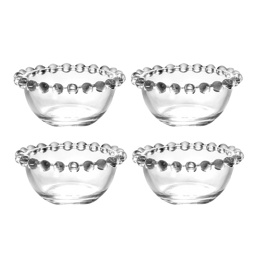 YöL Pack of 4 Bubble Effect Textured Dipping Bowls - Dips Sauce Ketchup Mustard Mayonnaise Soy Barbeque Herbs Spices - Summer Party Outdoor Dining Side Bowl