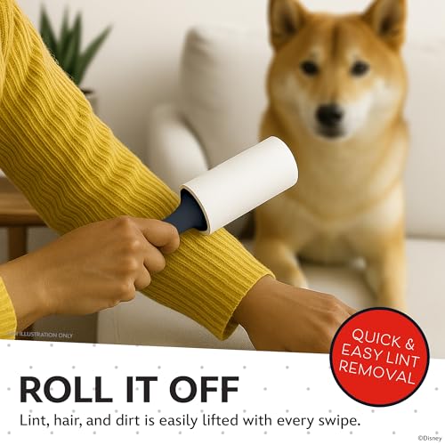 Image of Disney Mickey Lint Roller for Pet Hair, 3-Pack, 60ct /Roll, Extra Sticky | Perfect for quick cleanups at home, in the car, or on the go, tear-and-toss adhesive works on clothing, upholstery, bedding