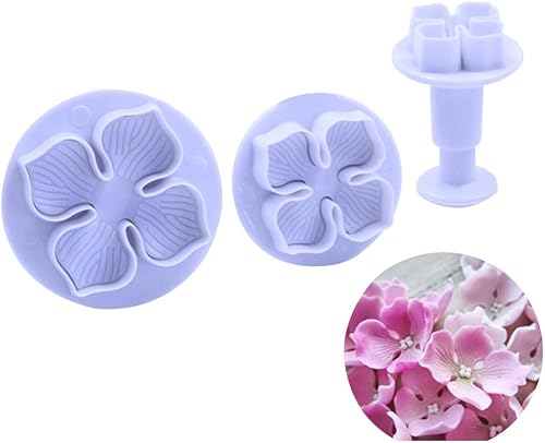 Miniatura 3 de KALAIEN 3 piezas de hortensias de flores de fondant para decoración de tartas Sugarcraft Cake Plunger Moldes