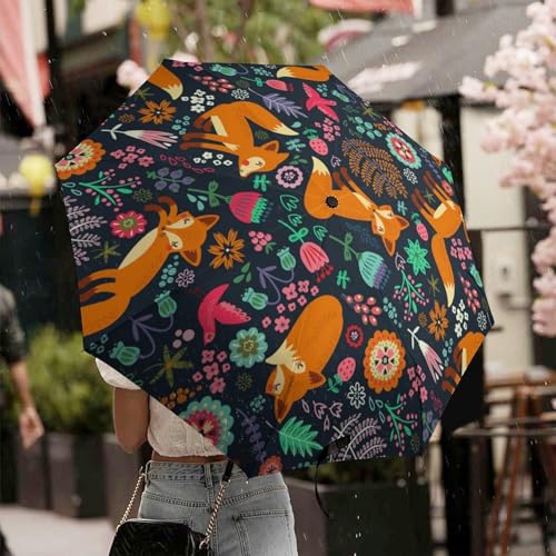 Parapluie pliable coupe-vent et imperméable avec structure renforcée manuelle
