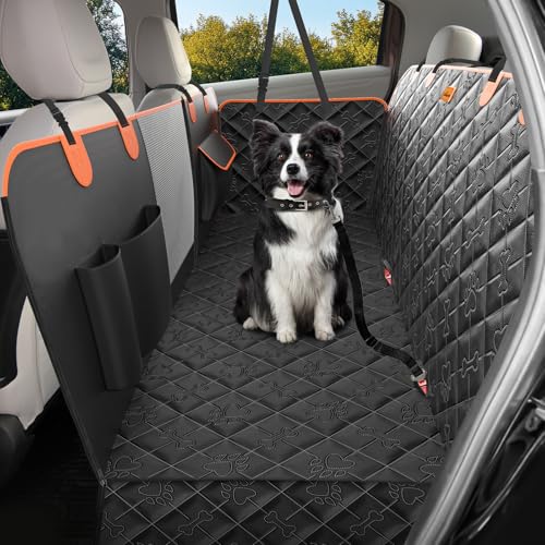 UPAWPIA Protection Voiture Chien Siege Arriere Imperméable Antidérapante Housse Voiture Chien avec Fenêtre en Filet Protege Siege Voiture Chien, Convient à...