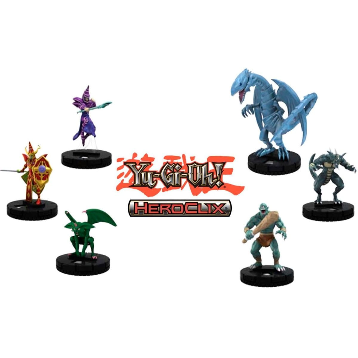 遊戯王　ミニフィギュア　ヒーロークリックス Jogo de Tabuleiro Yu-Gi-Oh! Heroclix com 6 Bonecos Starter Set
