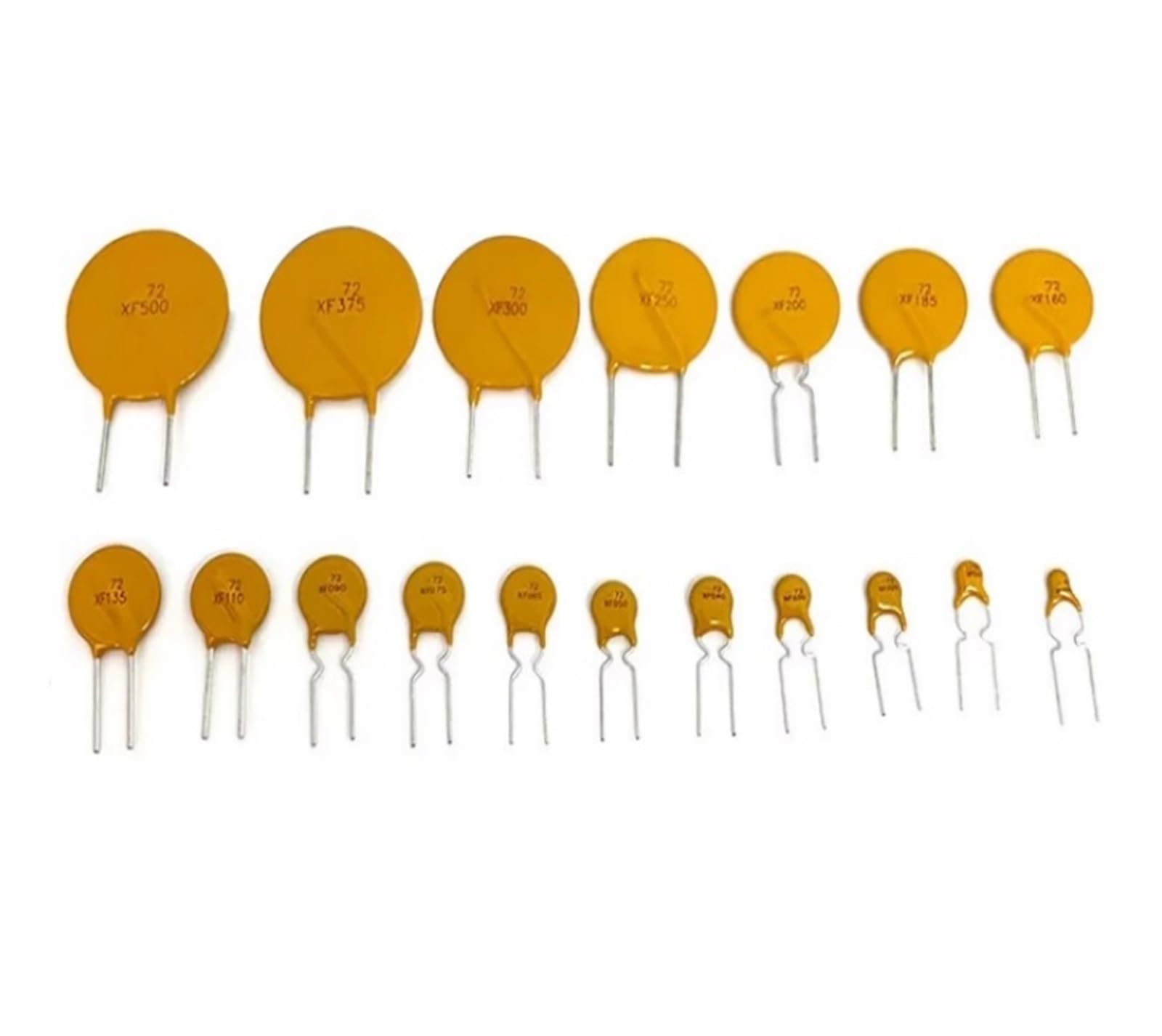Fusible cerámico de acción rápida, 10 fusibles autorrecuperables RXEF005-RXEF500 RXEF030 RXEF050 72V 60V 0.05A-5A(72V .05A .05)(72V 0.2A 020)