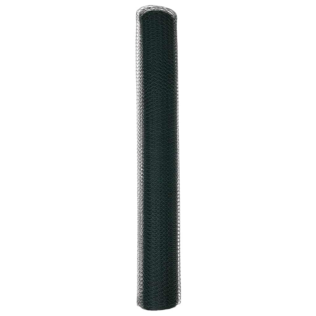 Hexagonzaun Grün aus PVC 1,2 x 50 m, Sichtschutz Zaunelement für Garten und Terrasse, wetterbeständig, blickdicht, als Trennwand und Windschutz für Außenbereich und Vorgarten