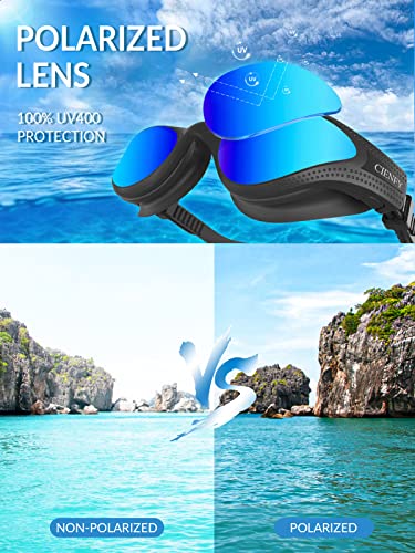 Cienfy Unisex-Adult Swim Goggles, Polarized Goggles Swimming Men Women, Anti-Fog Leak-Proof Clear Vision Underwater #TOP3