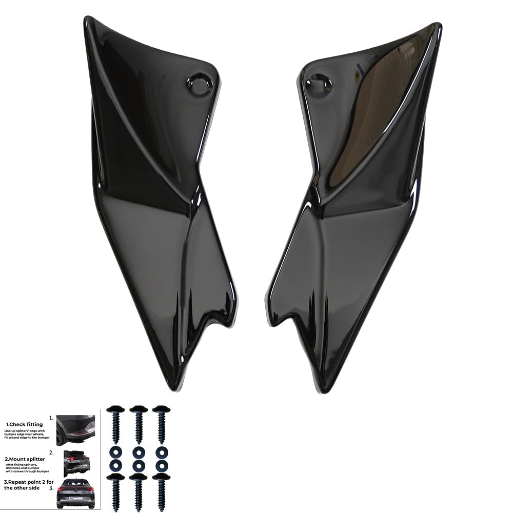 Difusores Laterales Traseros Oneway compatibles con Cupra Formentor 2020-2024 y Facelift 2024- - Versión 3 - Negro Brillante