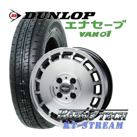 Amazon 軽トラック 軽バン用 アルミ付タイヤ4本セット 145r12 6pr ダンロップ エナセーブ Van01 12x4 00b 4穴 Pcd 100 Bahnstech Kt Stream タイヤ ホイールセット 車 バイク
