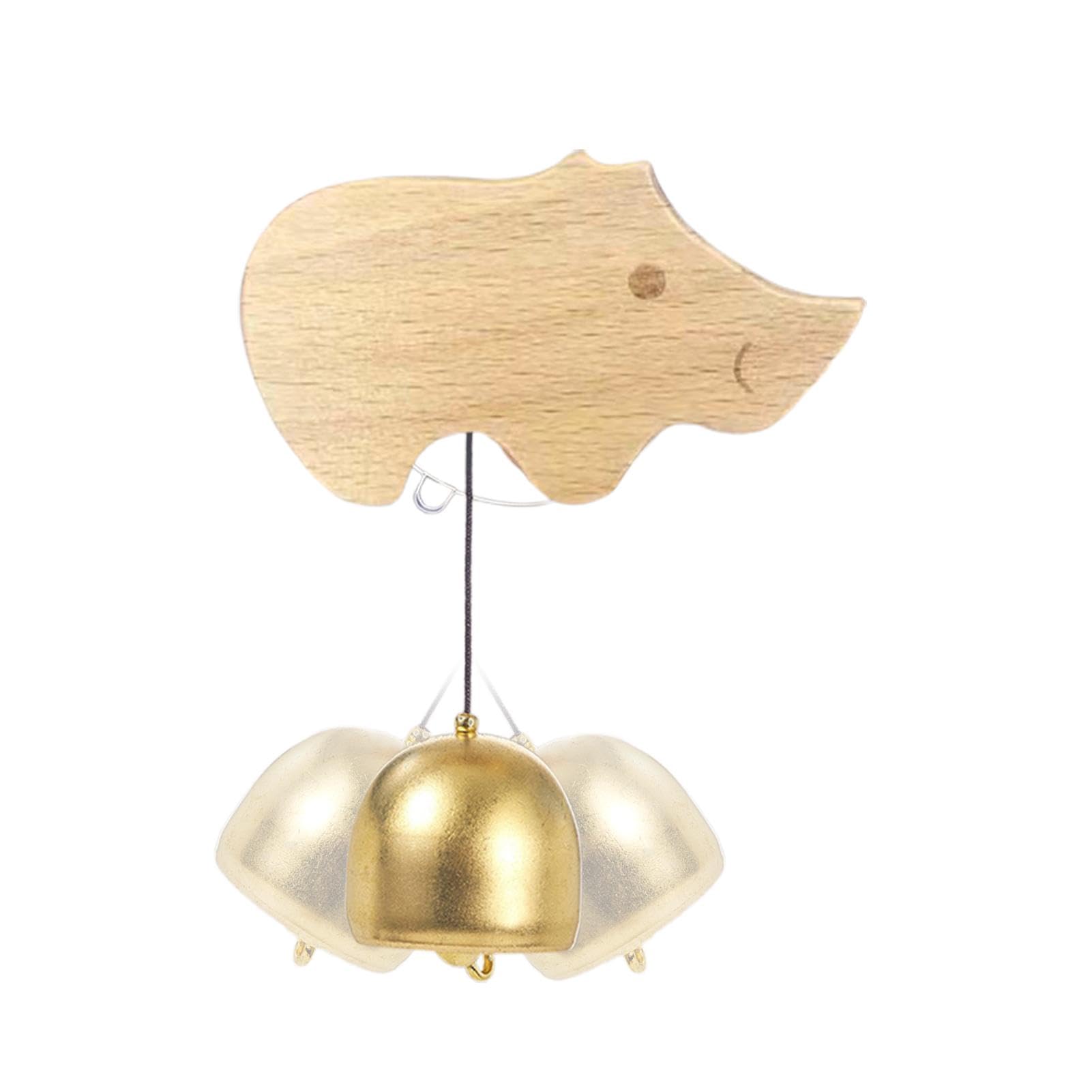 Campanello Porta A Ventosa Con Forma Balena - Campanello Negozianti In Legno E Metallo Per Decorazione - Foto 4