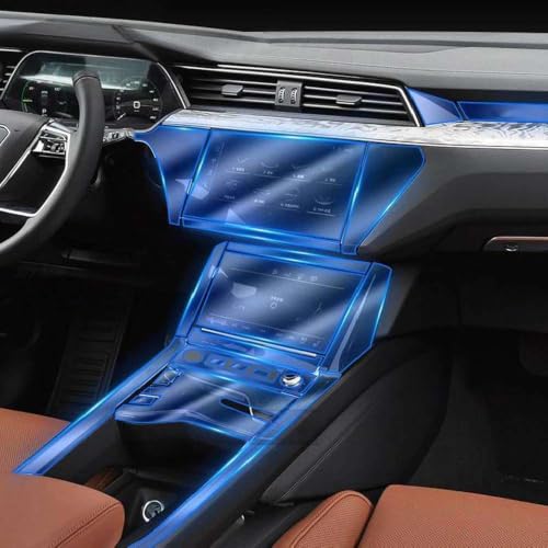 Película de TPU transparente con tecnología antiarañazos para consola de Audi E-Tron 45 y 55