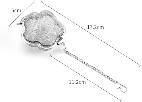 Miniatura 5 de Mayata 2pcs acero inoxidable malla fina condimento bola de cocina sopa especias guiso filtro herramienta de cocina bolsa de té de metal bola de té