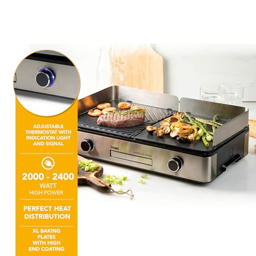 Domo DO9259G Genius - Barbecue A 2 Zone Di Temperatura, 2400 W, Colore: Nero - 2