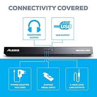 Alesis Recital PRO & M-Audio SP-2 – Piano Numérique avec Un Clavier de 88 Touches à Mécanique de Marteau & Pédale de… - Les Beatles, Paul McCartney, John Lennon, RIngo Starr, George Harrison Alesis Recital PRO & M-Audio SP-2 - Piano Numérique avec Un Clavier de 88 Touches à Mécanique de Marteau & Pédale de… – Image 4