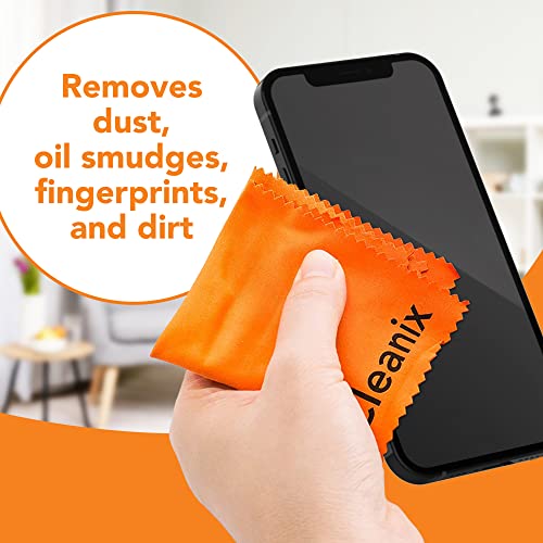 Cleanix Glasses Cleaning Cloth, Microfiber Glasses Cleaning Cloth For Screens & Surfaces, Washable Glass Cleaning Cloth, Set Of 10 Glasses Wipes, 6.3 X 5.5 Inches #TOP3