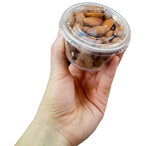 Back Of House Ltd. 100-Pack Of Disposable Clear Plastic Condiment Storage Cups With Lids - Choose 2 Oz. Or 4 Oz. - For Restaurant, Home, Gelatin Shots (4 Oz.) #TOP2