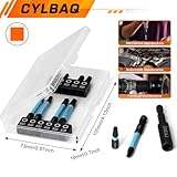 CYLBAQ Square Screwdriver Bits, 11Pcs Square Head Screwdriver Bit Set 25mm+60mm S2 Steel Tamper Proof Magnetic Security Bits 1/4” Hex Shank with Extension Bit Holder Impact Power Drill Tool - Image 6