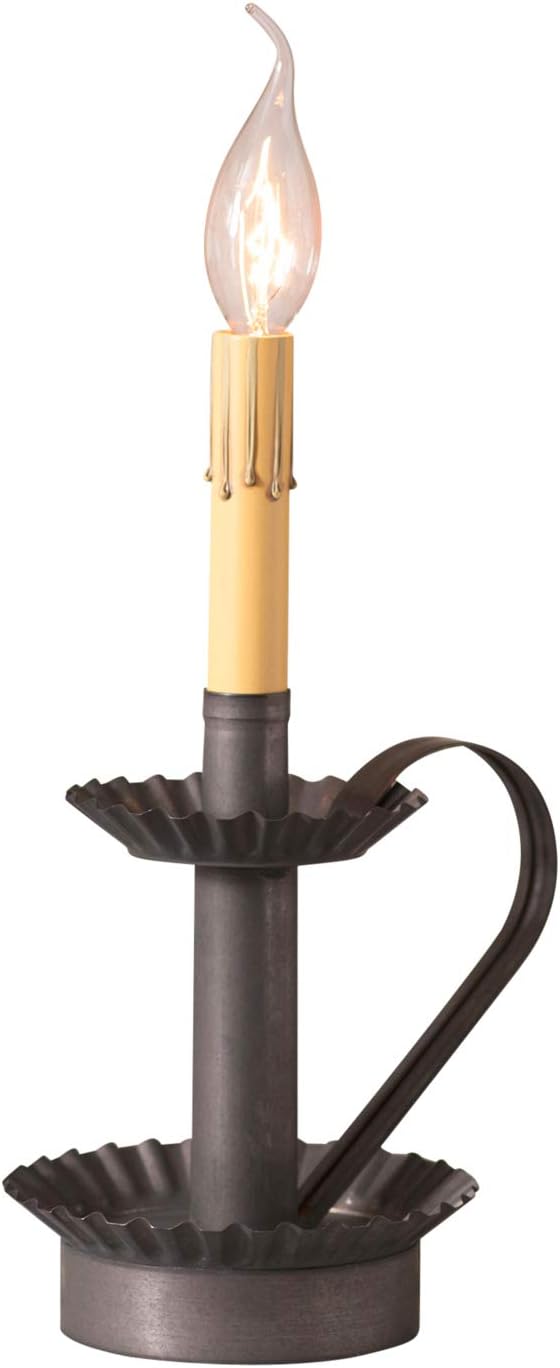 Plantation Candlestick Lamp Base in Kettle Black