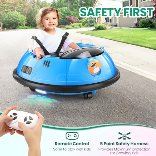 Hikole 12V Baby Bumper Car with Parent Remote, Electric Ride on Bumper Cars for Kids 1.5 - Additional View