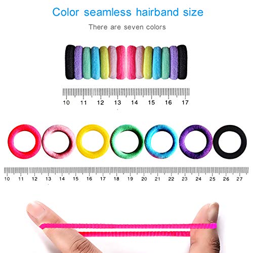 image for APPMOO 200 PCS Seamless Hair Ties for Girls Kids, High Elastic Hair Ba