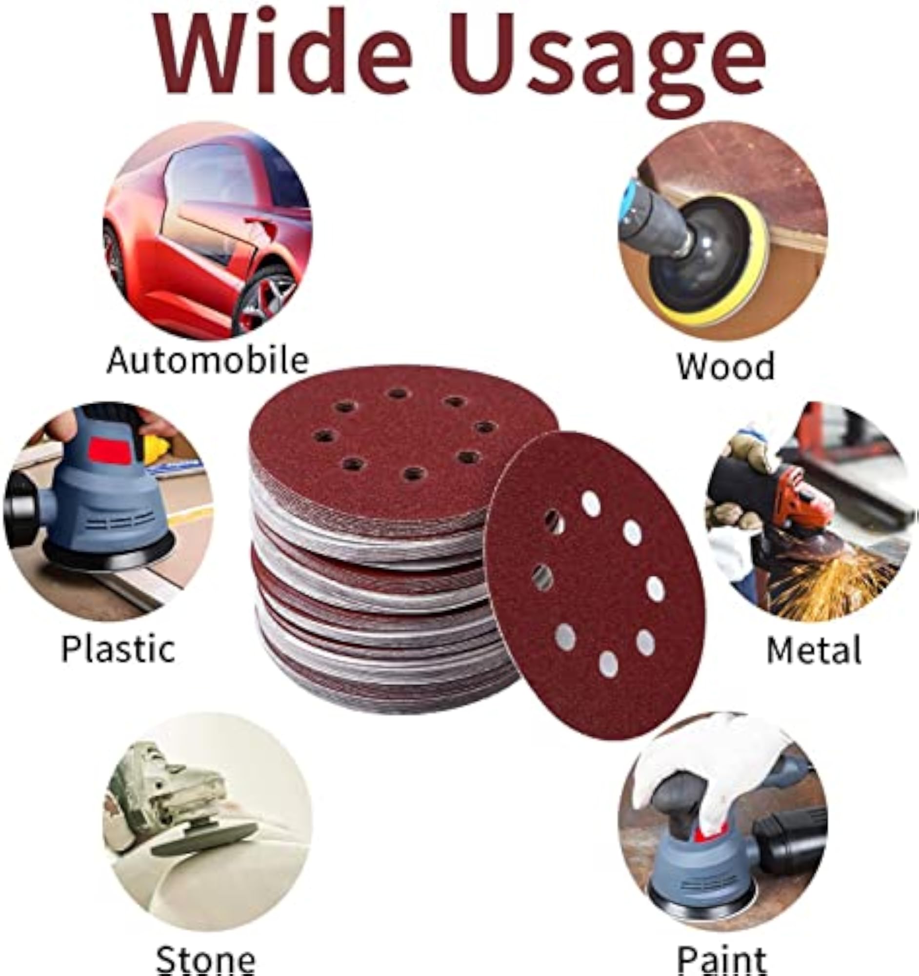 Japanese Sanding Disc Set, 10 Pcs, Grit 400 & 600