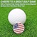 FINGER TEN Golf Ball Marker with Hat Clip Markers Assorted Patterns Value Gift Set Mark Golf Divot Tool Accessories for Men Women Kids (American Flag)