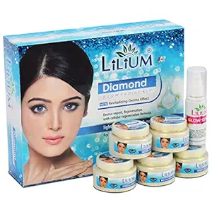 Diamond Glow New Revitalizing Derma Effect,Derma Expert,Rejuvenation With Cellular Regeneration Formula Lightens,Tones,Firms & Nourishes The Skin For All Skin Types Facial Kit 350 GM