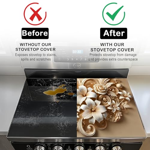 Image of Nuxovilar Lily Rose Stove Cover Diatom Mud 20.47x28.34 In