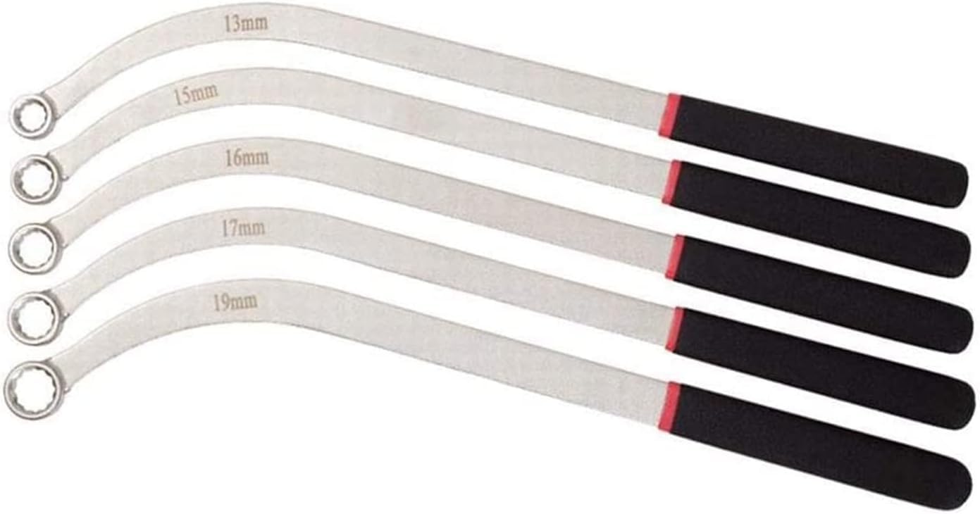 Terryshop74 Kit Chiavi 5 Pezzi 470 mm per smontaggio pulegge Misure 13 15 16 17 19 mm in Valigetta