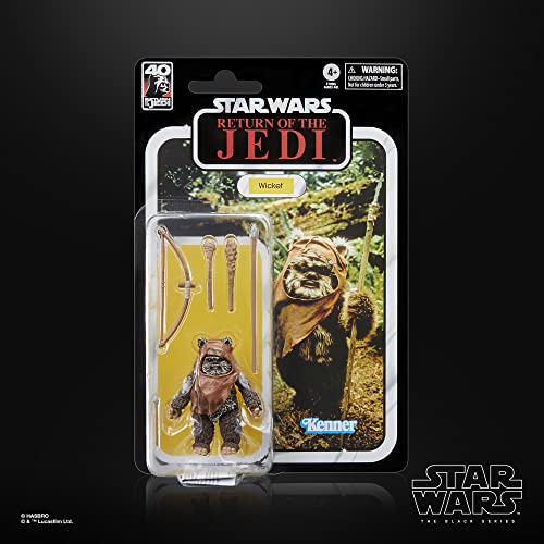 Star Wars Hasbro Wars The Black Series Wicket, Wars: Return of Jedi 6-Inch Action Figures, F7050, Multicolor - Image 2