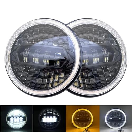 Phare LED 7 Pouces H4 DRL Rond Remède Éclairage Faible Benz-G G55 - 6