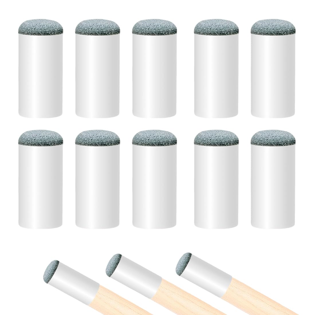 10 Piezas Accesorios De Billar Protector De Punta De Taco Punta De Taco De Billar De Plástico Para Tacos De Billar Y Snooker Blanco 10 Mm
