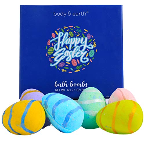 Body & Earth Natural Bath Bombs Gift Set - 6pcs Bath Bombs,Green Tea, Coconut, Ocean, Lavender, Vanilla and Cherry Blossom, Gifts for Women,Kids, Teenage, Friends
