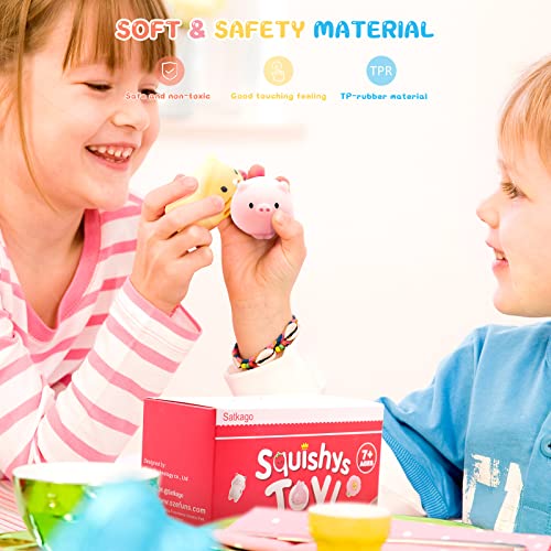 Satkago Mochi Squishys Toys, 25Pcs Mini Kawaii Squishies, Easter Basket Stuffers Easter Egg Fillers, Easter Gifts For Kids, Party Favors Supplies For Encanto Cocomelon Birthday For Kids Teens Adults #TOP3