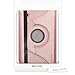 kwmobile Rotating Case Compatible with Samsung Galaxy Tab 2 7.0 P3110 / P3100 - Case PU Leather Tablet Cover with Stand - Rose Gold