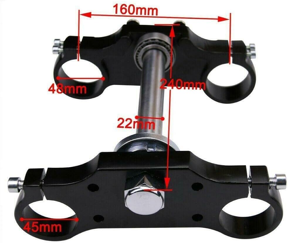 29" Front Fork Suspension Shocker, 110cc 125cc Triple Tree Clamp 45/48mm Front Forks Shock For Pit Dirt Bike