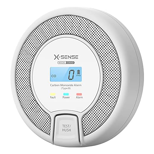 X-Sense Détecteur de Monoxyde de Carbone Autonome avec Affichage Numérique, Capteur Précis avec Une Durée de Vie de 10 Ans, Batterie Remplaçable, Conforme à la Norme EN50291, CO03D