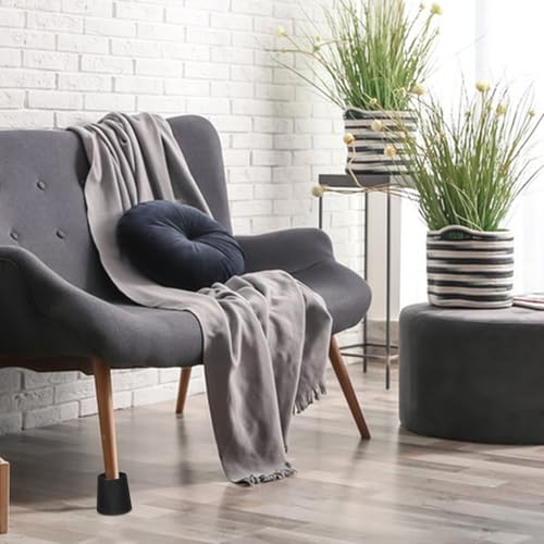 Patas de sofá cónicas Operitacx: juego de 12 pies de plástico negro para reparación de muebles 8
