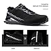 Kricely Men's Trail Running Shoes Fashion Hiking Sneakers for Men Tennis Cross Training Shoe Black Non-Slip Walking Footwear Size 10