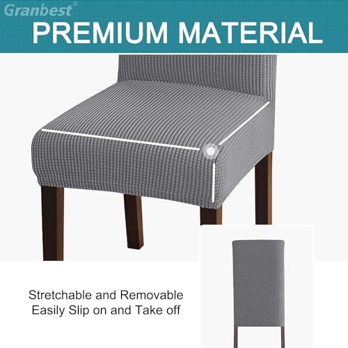 Granbest High Stretch Dining Chair Slipcovers, Universal Fit Jacquard Parson Dining Chair Covers - Image 4