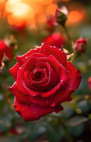 Miniatura 2 de 100 PCS Semillas de Rosa Roja Rosa Flor Romántica Semillas Reliquia